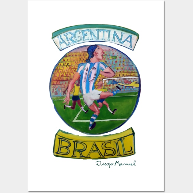 Argentina Brasil III Wall Art by diegomanuel